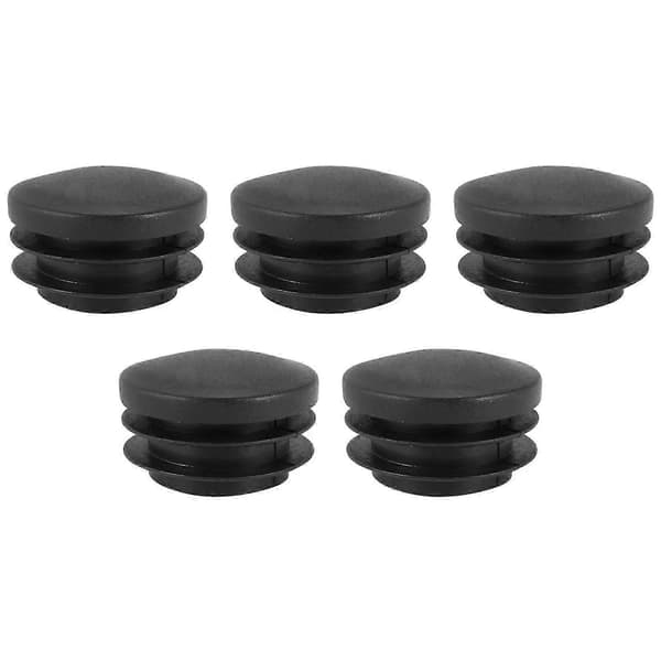 Sorte plastik 35 mm diameter dækpropper runde rørindsatser 5 stk-Yvan