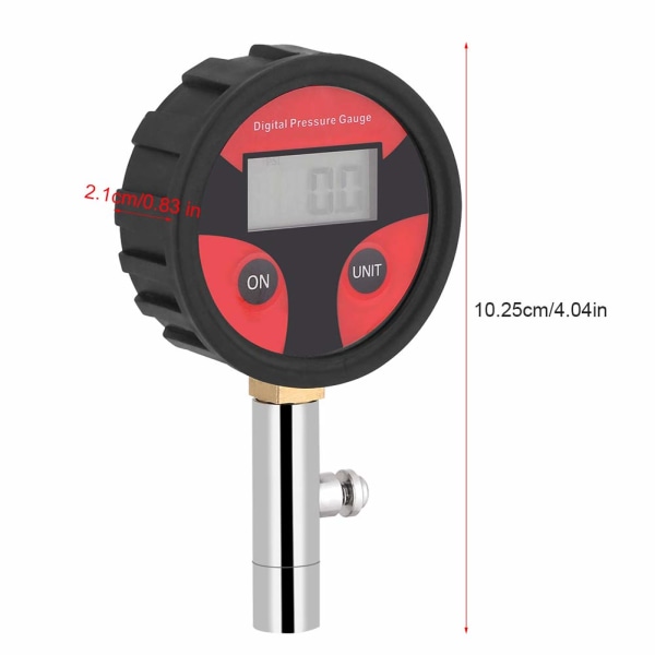 Dekktrykkmåler Premium digital dekktrykkmåler Høypresisjonstrykkmåler 0 til 200 PSI for bil, lastebil, motorsykkel Enkel testing