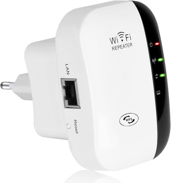 Repeater, WLAN-forstærker 300 Mbit/s 2,4 GHz WiFi Range Extender, F