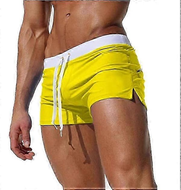 Rento miesten rantashortsit uimashortsit taskuilla Yellow M