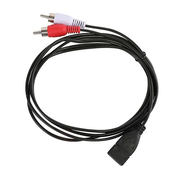 1,5 m USB A hunstik til 2 RCA hanstik Audio Video forlængerkabel