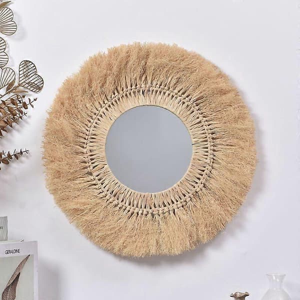 Pyöreä koristapeili, meriruoho, 50 cm