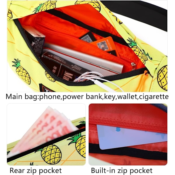 Fanny Pack Midja Kvinnor Bum Bag Vattentät Sling Pocket Män Sport Löpning Vandring Promenader Hund Resa Super Lätt T201