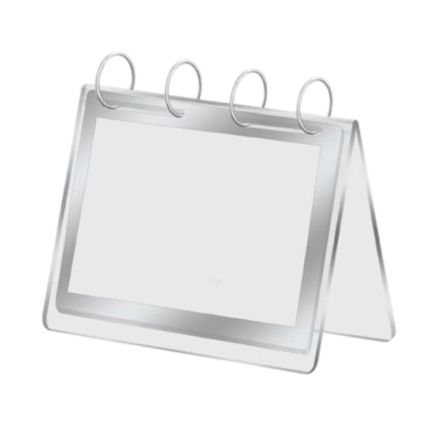 Flip Desktop Kort Lodret Skilt Holder Menu Pris Multi Side Drikkevare Kort Menu
