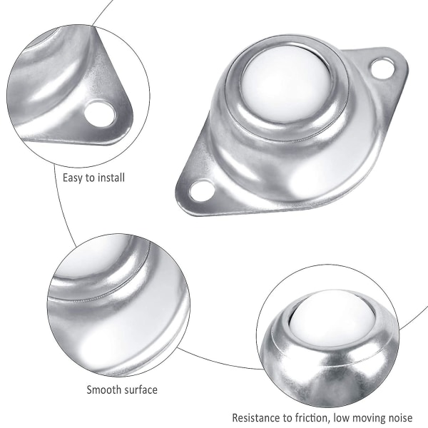 8 stk kulelageroverføringslager transportbåndlager møbelhjul nylon kulelageroverføringskulehjul for transportbånd, transmisjon, møbler
