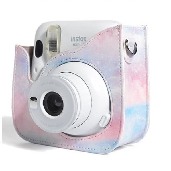 Etui, der er kompatibelt med Fujifilm Instax Mini 12 Instant Camera - Kamerataske i imiteret læder Travel Camera Cover Case Taske med aftagelig skulderrem
