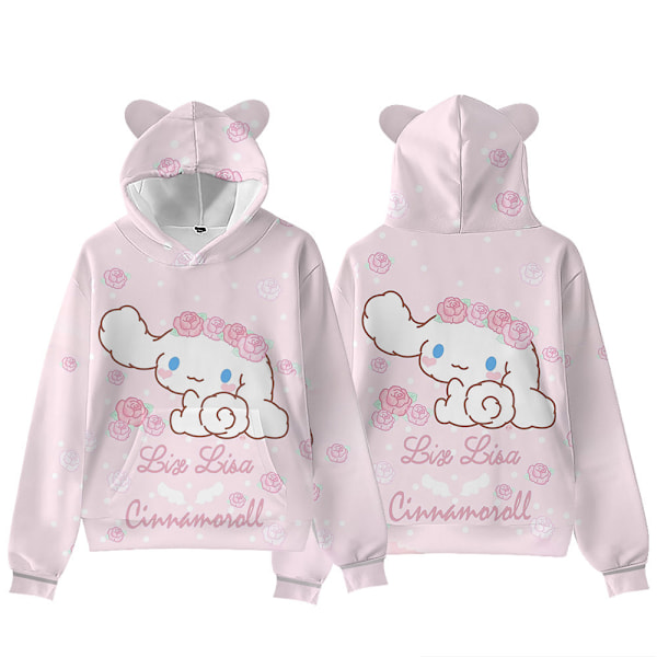 Dame og Pige Cinnamoroll Hoodie Sweatshirt Hættetrøje Trøje Jumper Hoody Frakke C C S