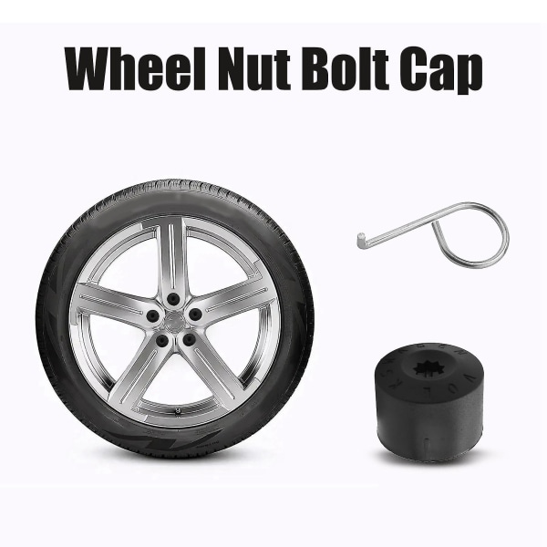 20 Hjulmøtrik Bolt Cover Cap 17mm Til Golf Mk4 Til
