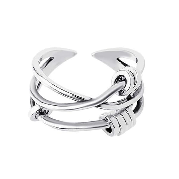 Fidget Ring Anti-ångest Oregelbunden Design Chic Damfingerring