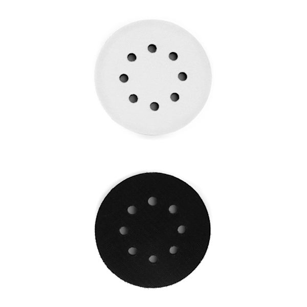 2 st mjuka svampgränssnittsdynor för excentriska slipmaskiner, 125 mm 8 hål kardborre mjuk dyna slipdyna, slagtålig låg ljudnivå