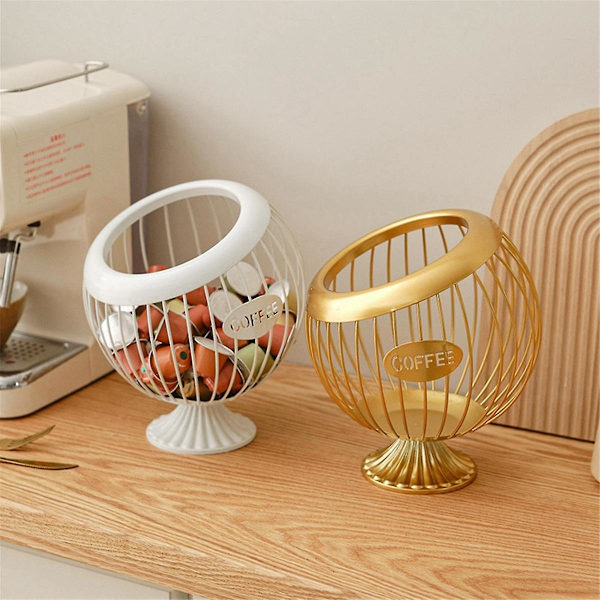 Espresso Kapselhållare Behållare Disk Kaffepåsehållare Snack Frukt Organizer Kök Tillbehör Kaffe Färg Coffee color