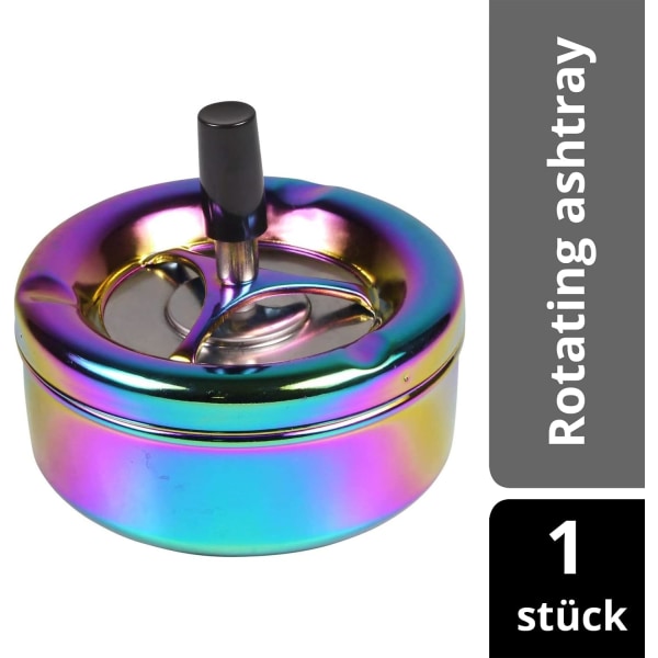 kogu Rotating ashtray in rainbow design, multi-coloured, diameter: 11 cm