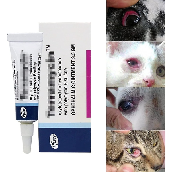 Hund og katt øye helse gel, katt og hund kjæledyr øye salve hornhinnebetennelse øye salve 3,5 g 1pcs
