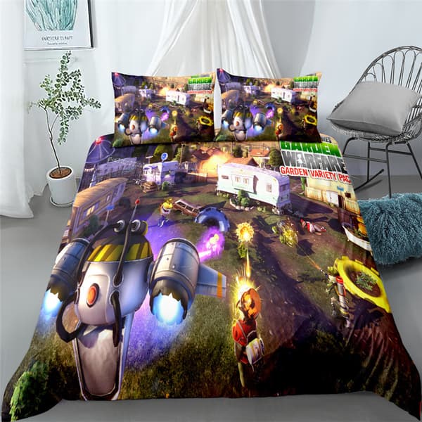 Plants vs. Zombies 3D digitaalipainettu vuodevaatesetti