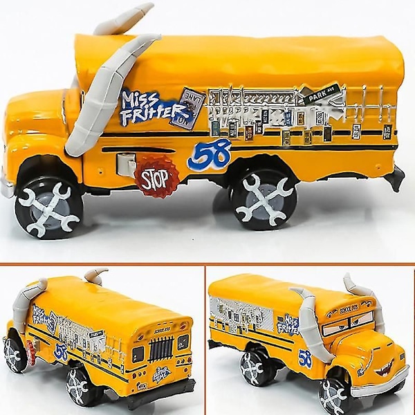 Disney Pixar Biler 3 Oversized Deluxe Diecast Collection Miss Fritter Modellbil Yellow
