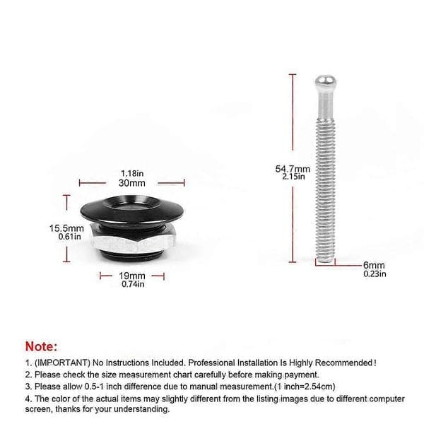 4 st. snabblås i aluminium, 1,25 tums diameter, kit för bilstötfångare Silver