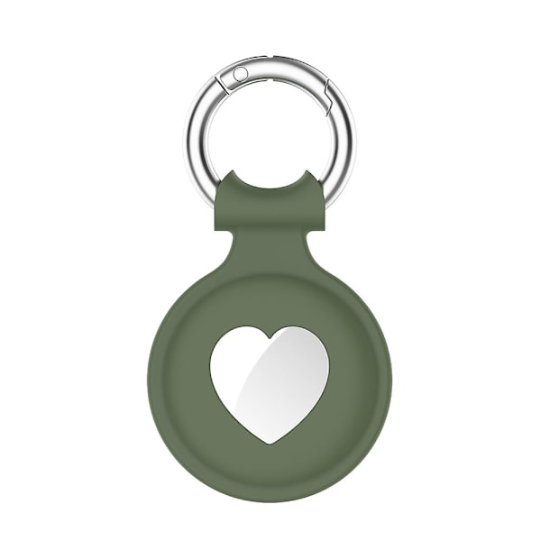 Apple Airtag Nahkainen Kotelo Kuori Air Tag Avainnauhapidikkeelle Holkki Seuranta Dark green