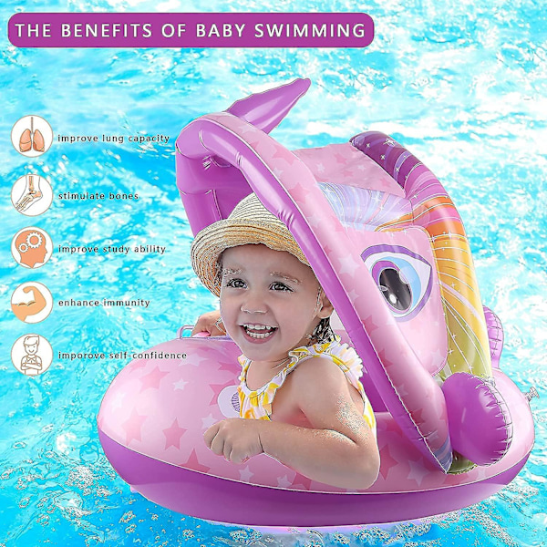Baby simring, uppblåsbar simring, baby simring med solskydd, baby float, uppblåsbar A genom simning, baby simtränare, Swi