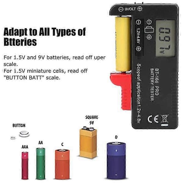 BT-168 PRO Batterikapacitetstester til AA 1,5V Black