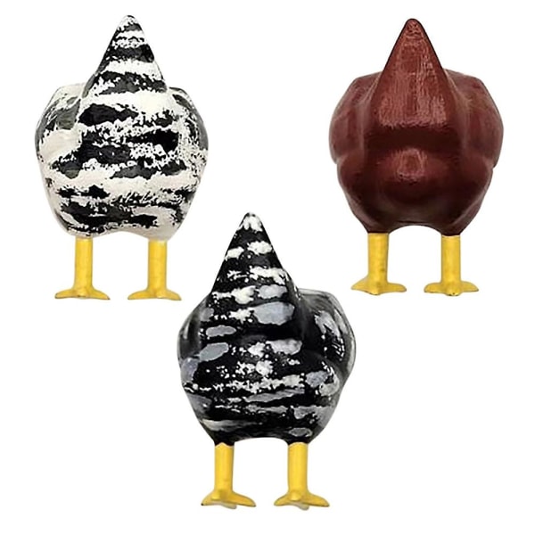 3 stk Kyllingrumpe Kjøleskapsmagnet Harpiksdekorasjon, Magnetisk dekorativ Kyllingrumpe Kjøleskapsmagnet Ornament, Morsom kjøkkeninnredning