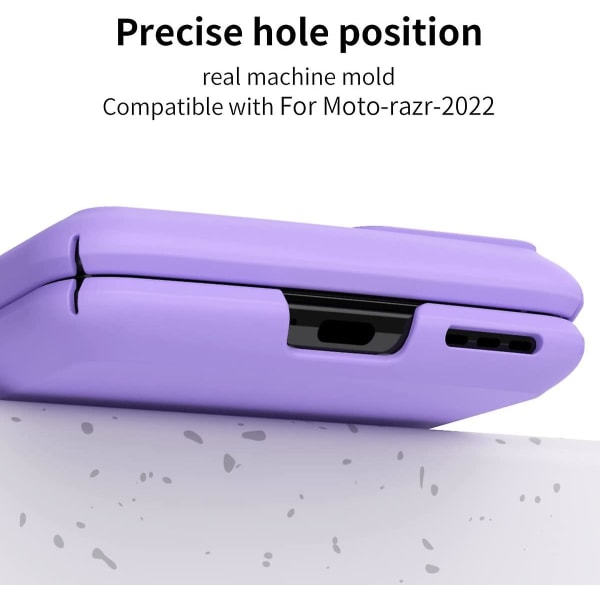 Macaron etui kompatibelt med Motorola Moto Razr 2022, slankt pc-cover med hængselbeskyttelse og S-penholder Purple For Moto Razr 2022