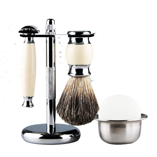 Stativ for barberhøvel og børste Forkrommet barberhøvelstativ i rustfritt stål