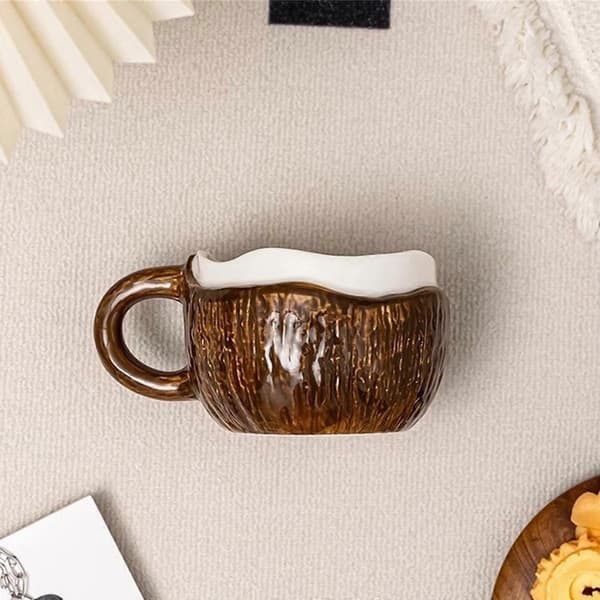 Form Porslinsmugg 280 ml Kapacitet Mugg Perfekt För Kaffeentusiaster Eller Som Bordsaccent