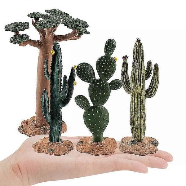 Simulerad Grön Plantering Kaktusträd Tropiskt Träd Statisk Dekor