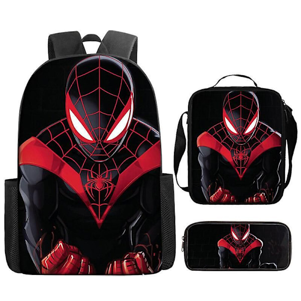 Across The Spider-verse Skoletaske Rygsæk Studerende Børn Taske Penalhus 3-delt Sæt Style I