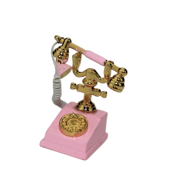 Telefono De Juguete Para Nias Miniatyyri nukkehuonekalujen sisustus Vintage Puhelinnukkelelu