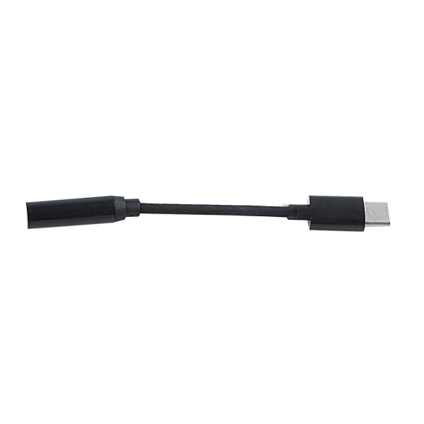 2 Pakkaa USB C - 3,5 mm kuulokeliitäntäsovitin, tyyppi C uros ja 3,5 mm naaras Aux Jack stereokuulokkeet black