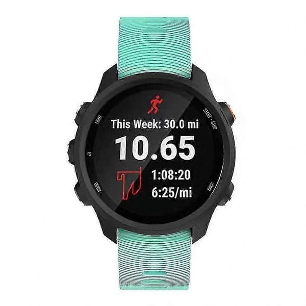 Udskiftningssilikonearmbåndsurrem kompatibel med Forerunner 245 Mint Green