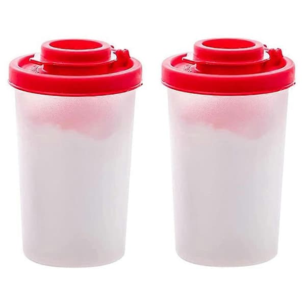Bærbare pepperbøsser i plast for oppbevaring av krydder 2 stk