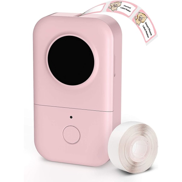 Phomemo Label Maker Machine, D30 bärbar Bluetooth etikettskrivare med tejpetikettmaskin handhållen, flera mallar tillgängliga (rosa)