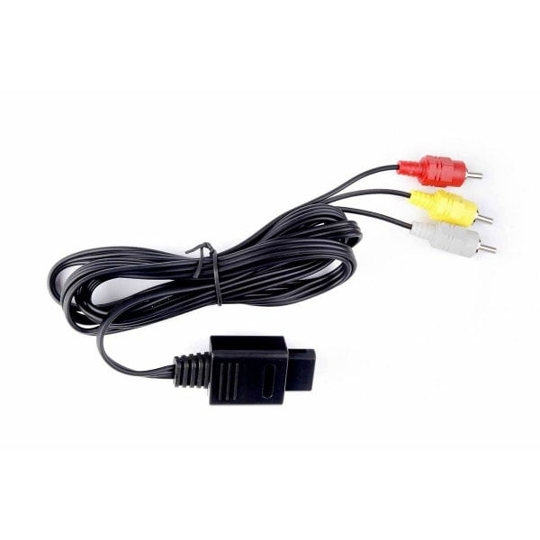 Kabel til Nintendo 64 N64 SNES GameCube Console AV RCA Video Audio Lead Scart Black