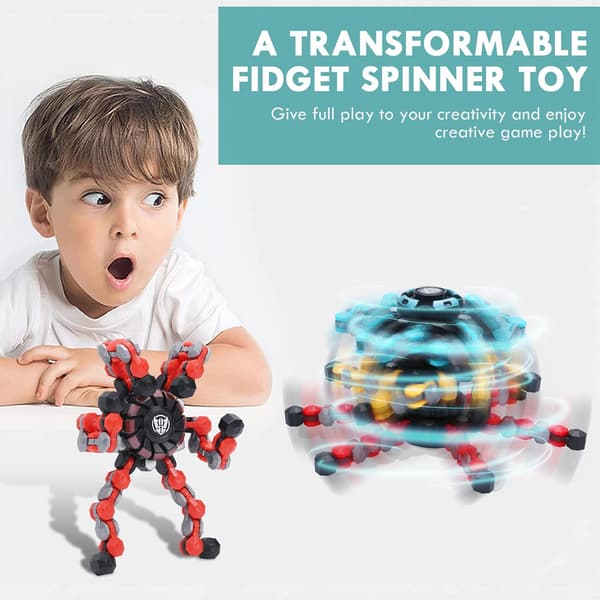 Transformable Sensory Fidget Spinner Toy, Fun DIY Spinning Top Hand Finger Spinner Creative