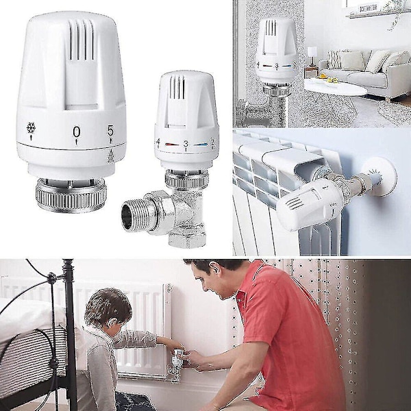 Trv Radiator Termostat Hoved Varme Kontrol Termostat Varmeventil Værktøj [Gratis Forsendelse] 2pcs