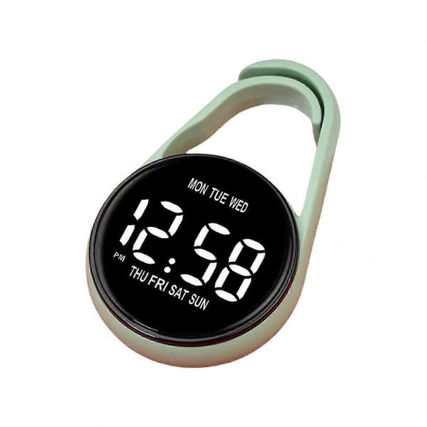 Digital Pocket Watch with Touch Screen, Waterproof, Night Light, Vi Matcha Green