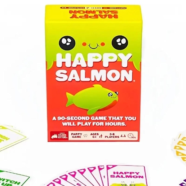 Happy Salmon Card Game Exploding Kittens 90 Seconds Game 3-8 spillere Familiefest brætspil for børn Voksne
