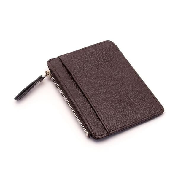 Sleek Card Holder with Zipper - Multiple Colors