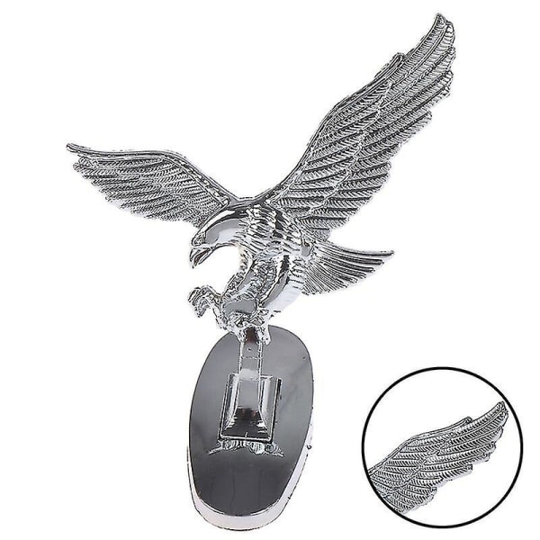 Bil Front Cover Chrome Hætte Ornament Badge 3d Emblem Angel Eagle Til Auto Bil Høj Kvalitet Metal Material Bil Tilbehør