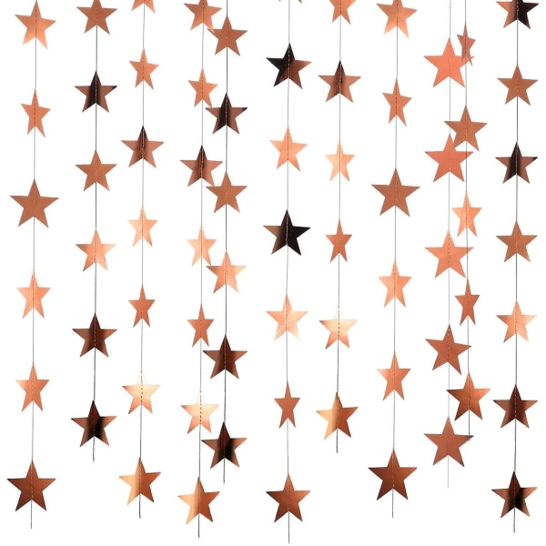 130 fot Glitter Star Paper Garland Banner Hängande dekoration för examen Klass av Grattis