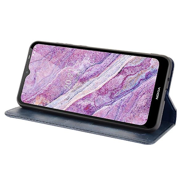 Fodral för Nokia C20 / Nokia C10 Kickstand Cover Magnetiskt stängning Läderplånbok Kompatibel med Nokia C20 / Nokia C10 Fodral Blue