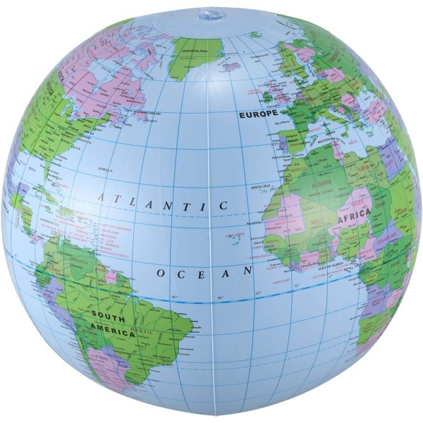 16 tuuman World Globe puhallettava maapallolelu maantieteen harjoituspallo 40 cm, sininen