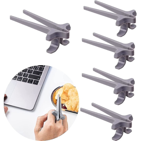 Finger Chopsticks For Gamers Snack Clips,5pcs Reusable Food Tweezers,video Game Party Supplies,kids Chopsticks