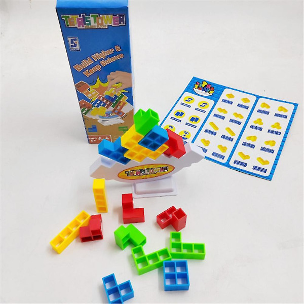 Tetris Tower Balans Stapling Leksaker Byggklossar Pussel Brädspel för familjepresenter Picture color one size