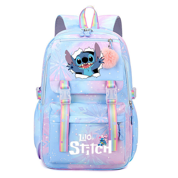 Lilo & Stitch Ryggsäck för Kvinnor Pojkar Flickor Bokväska Skolväska för Studenter Tonåringar color3