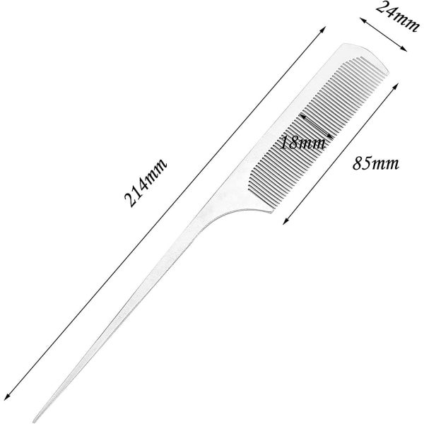 2-pack metallbarberkam set för Lmell män & kvinnor. Professionell frisör