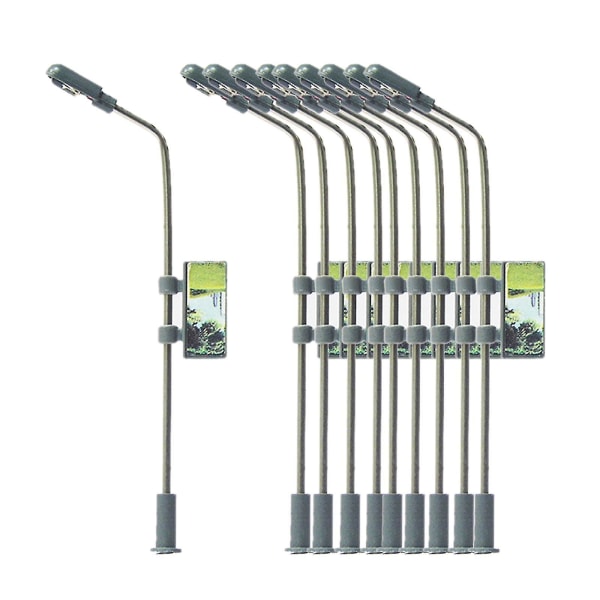 10x Modelltåg LED-ljus Mikrolandskap Trädgårdslyktstolpe 1:200