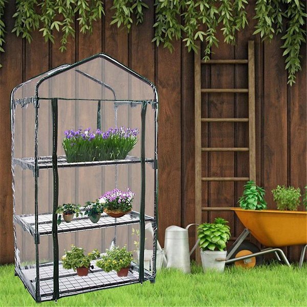 Växthusöverdrag för utomhus inomhus vattentät ersättning blomma hus tältöverdrag trädgårdsskötsel blomkruka 4 lager As Shown